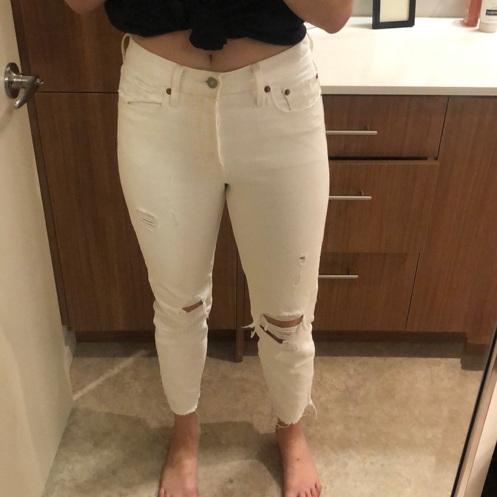 Levi Wedgie White Jeans